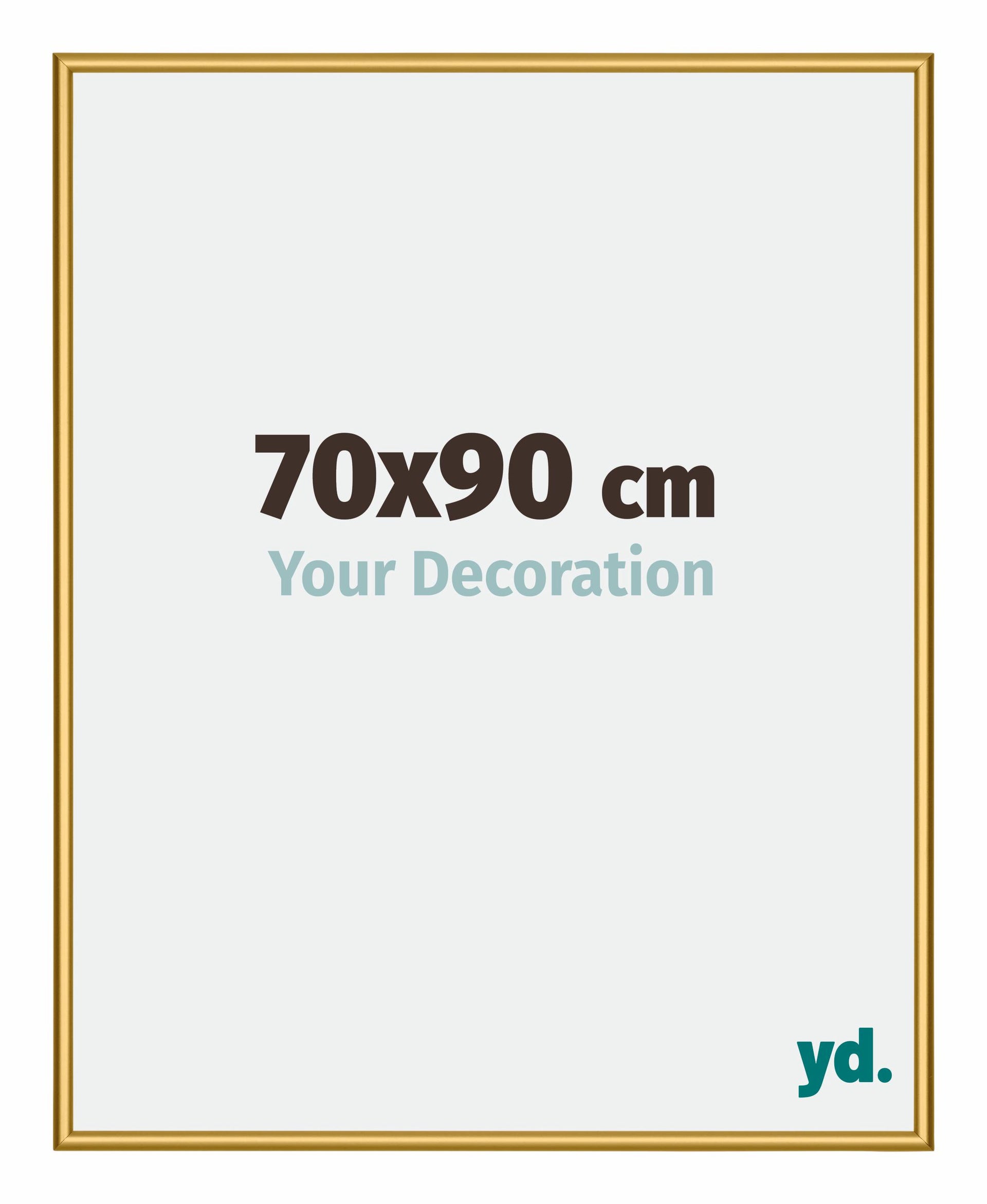 New York Aluminium Photo Frame 70x90cm Gold Shiny Front Size | Yourdecoration.com