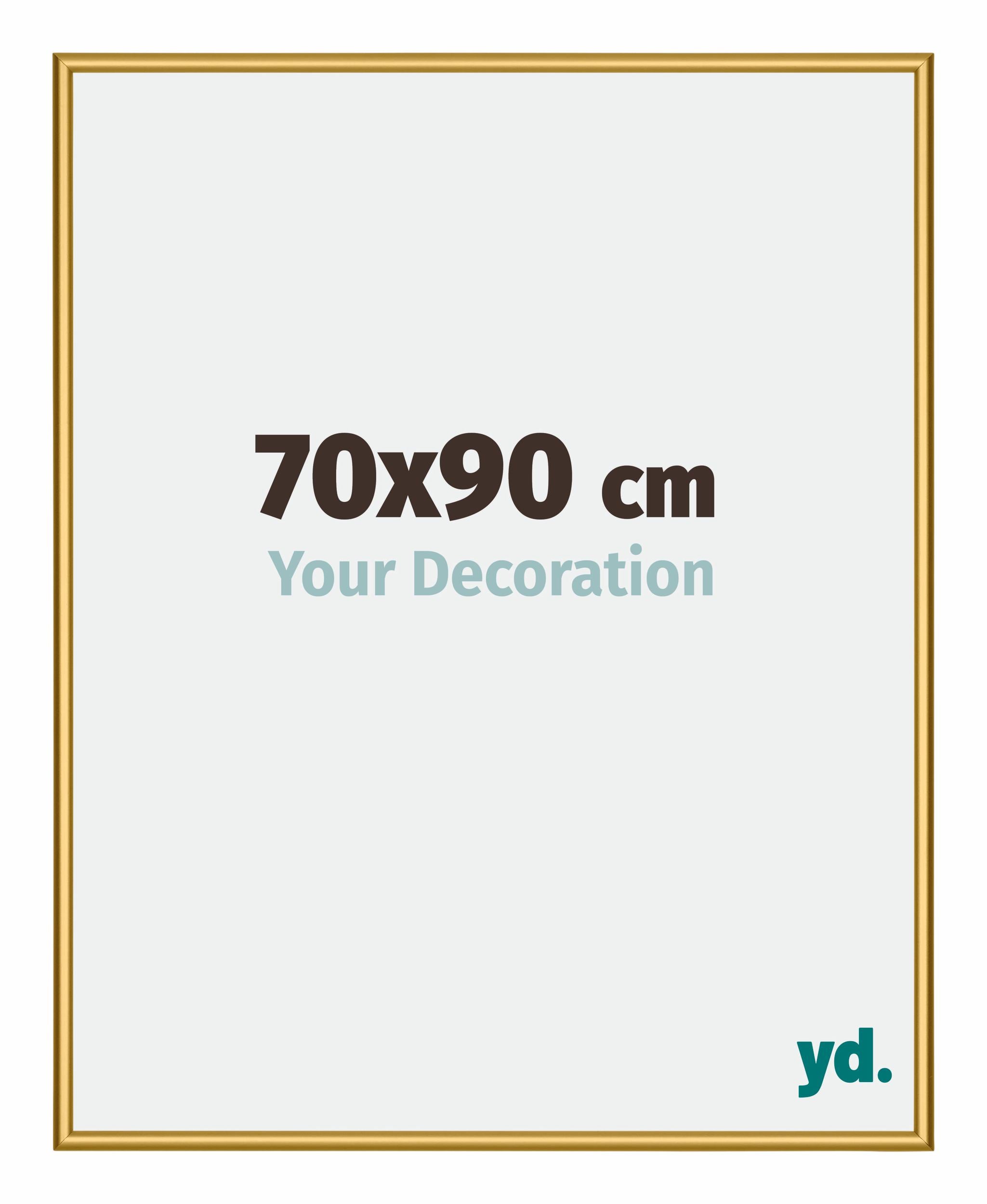 New York Aluminium Photo Frame 70x90cm Gold Shiny Front Size | Yourdecoration.com