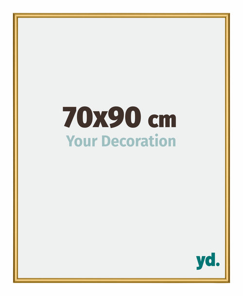 New York Aluminium Photo Frame 70x90cm Gold Shiny Front Size | Yourdecoration.com