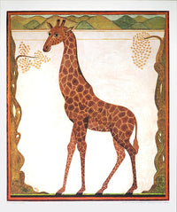 PGM BR 14 Beate Rose Giraffe Art Print 52x62cm | Yourdecoration.com