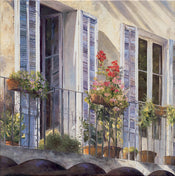 PGM CSO 46 Christian Sommer Balcon a Grasse Provence Art Print 98x98cm | Yourdecoration.com