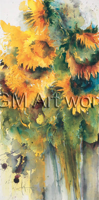 PGM EHO 03 Ekkehard Hofmann Sonnenblumen Art Print 50x100cm | Yourdecoration.com