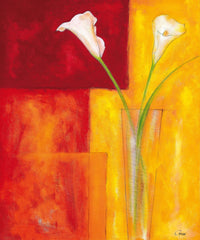 PGM GGN 05 Gunter Gohn Callas auf warmem Rot Art Print 50x60cm | Yourdecoration.com