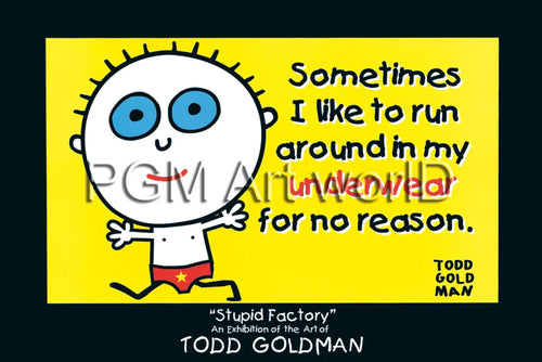 PGM GT 102 Todd Goldman Sometimes I like to run Art Print 91x61cm | Yourdecoration.com