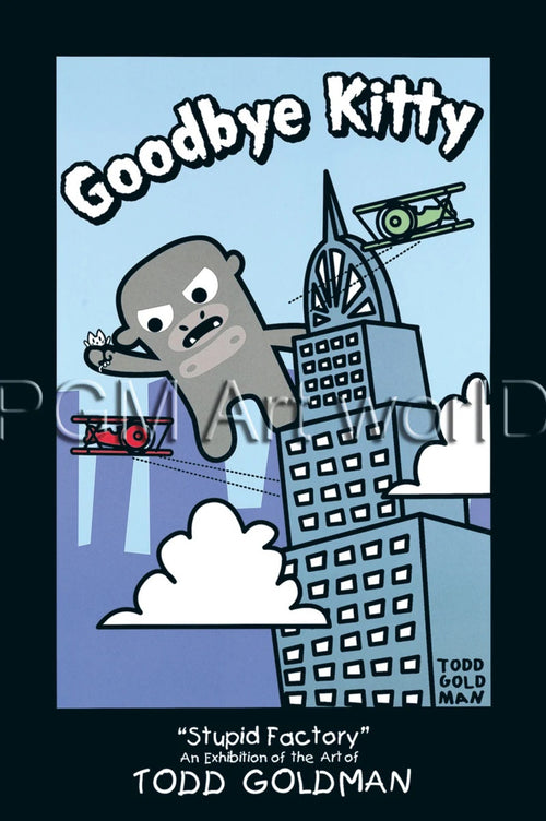 PGM GT 112 Todd Goldman Goodbye Kitty King Kong Art Print 61x91cm | Yourdecoration.com