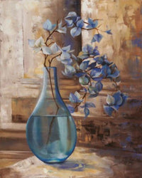 PGM LMO 05 L Montillio Blue Glass Still I Art Print 40x50cm | Yourdecoration.com