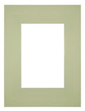 Passe Partout 18x24cm Carton Mint Green Edge Straight Front | Yourdecoration.com