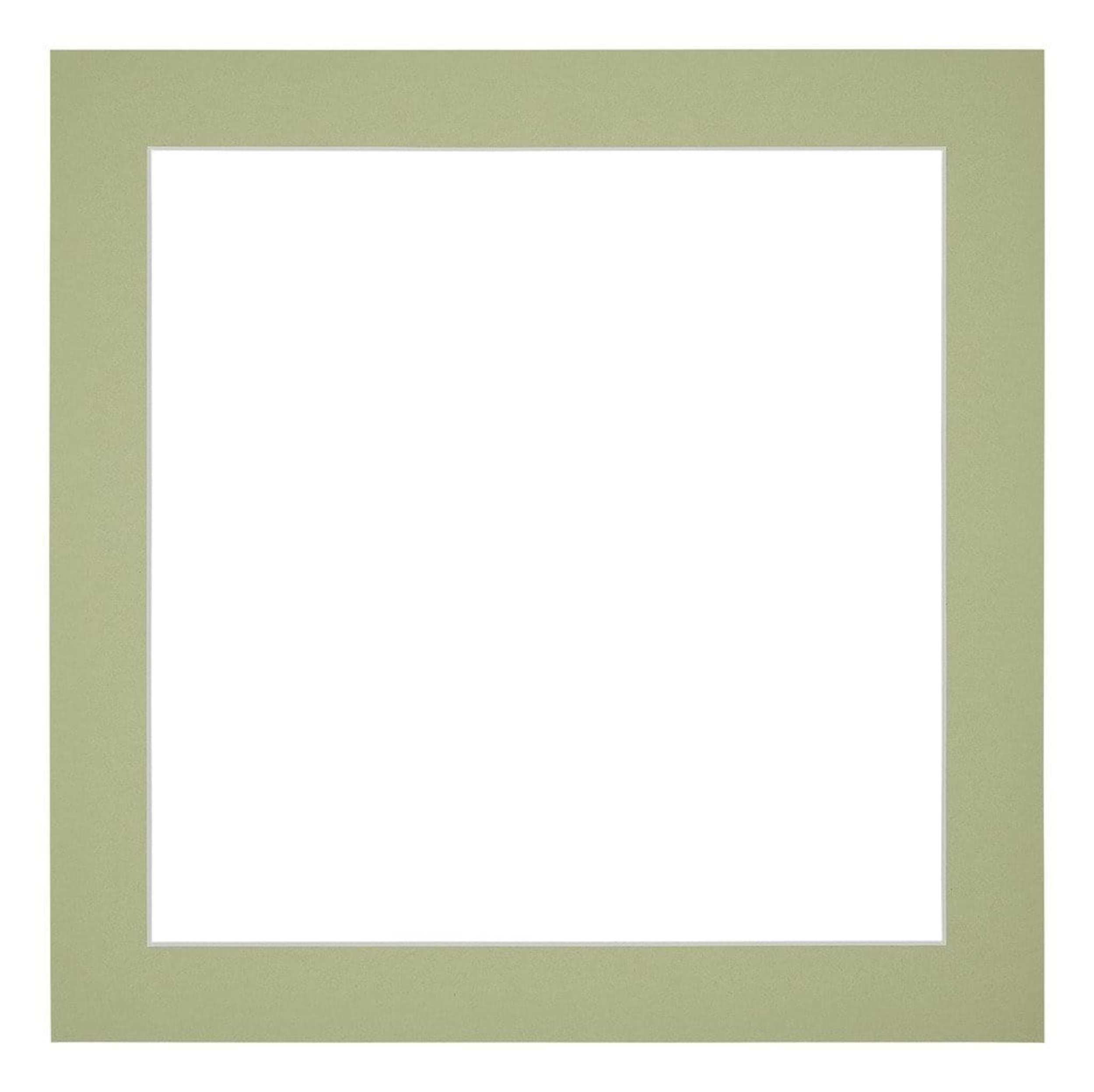Passe Partout 20x20cm Carton Mint Green Edge 4cm Straight Front | Yourdecoration.com