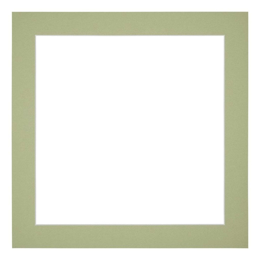 Passe Partout 20x20cm Carton Mint Green Edge 4cm Straight Front | Yourdecoration.com
