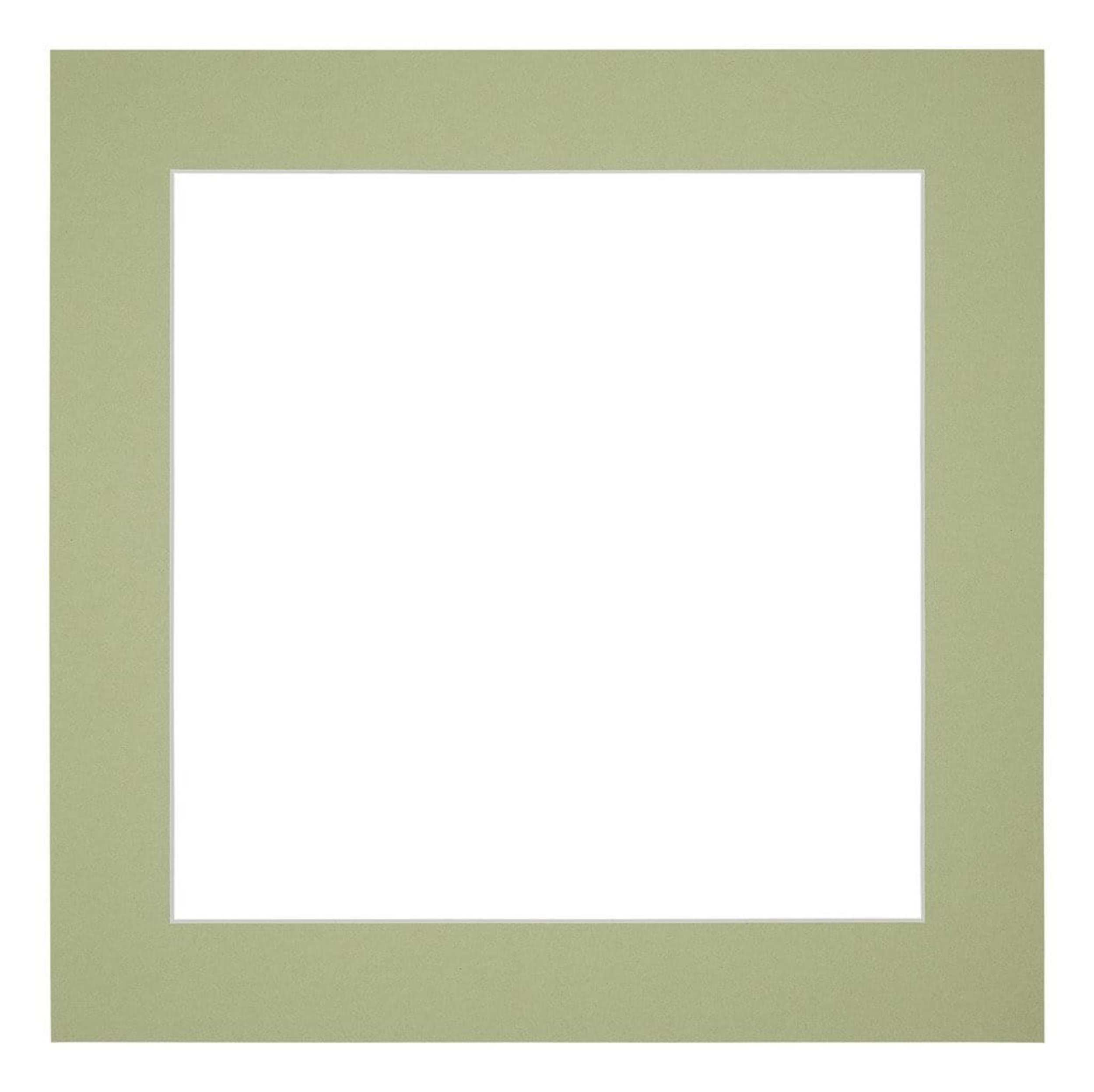 Passe Partout 20x20cm Carton Mint Green Edge 5cm Straight Front | Yourdecoration.com