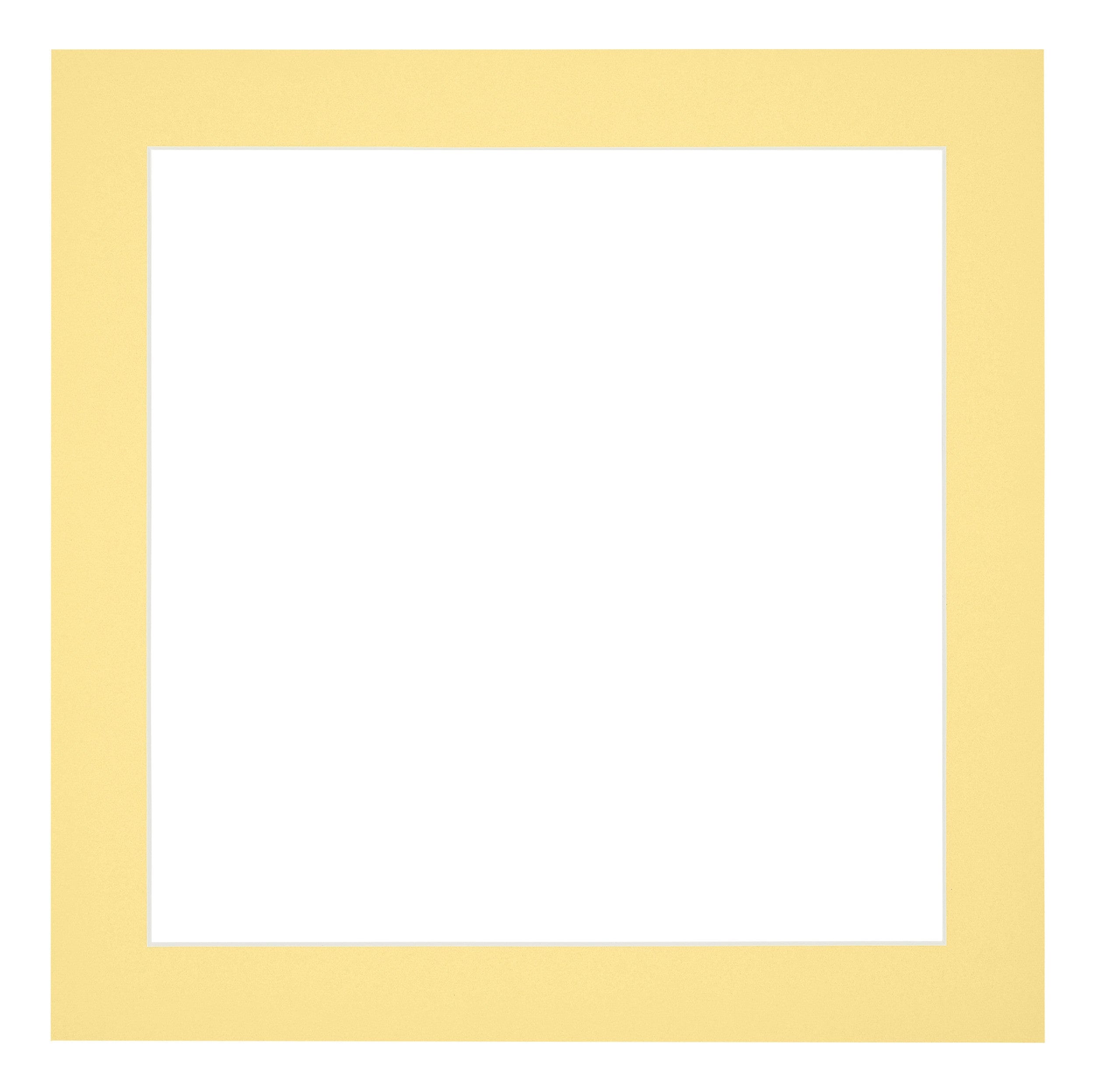 Passe Partout 20x20cm Carton Yellow Edge 4cm Straight Front | Yourdecoration.com
