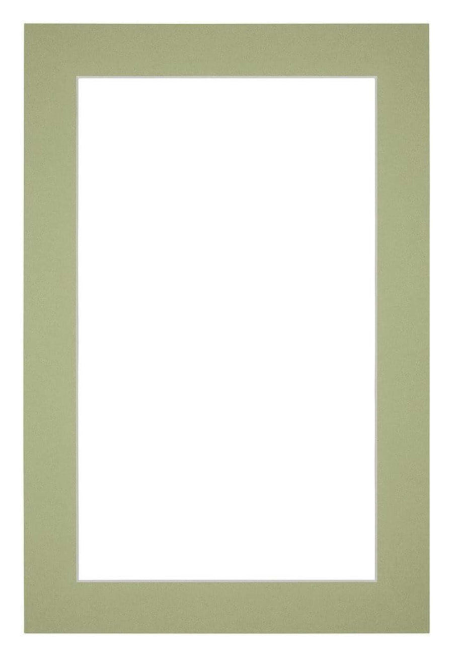 Passe Partout 20x30cm Carton Mint Green Edge 4cm Straight Front | Yourdecoration.com