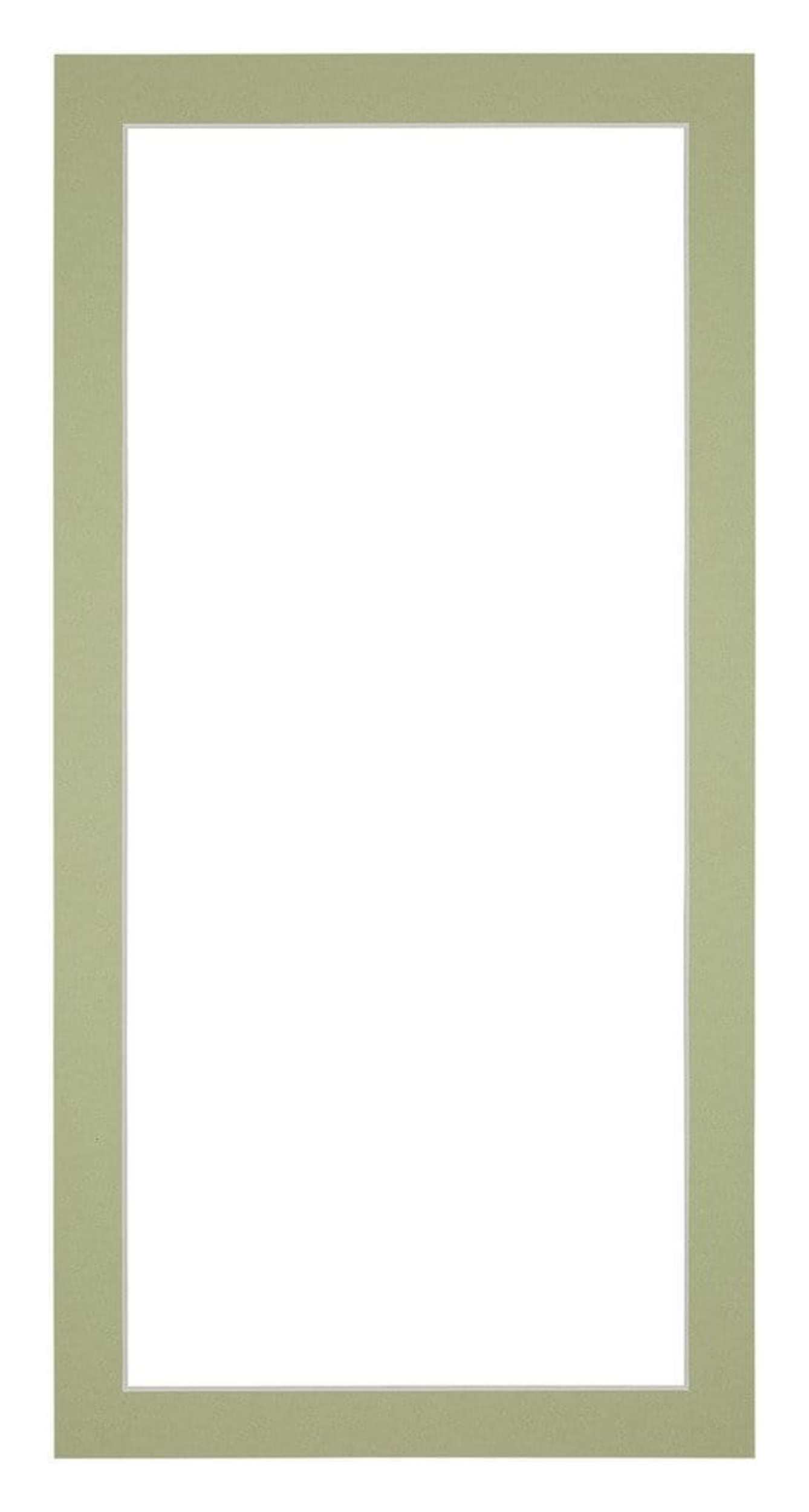 Passe Partout 20x40cm Carton Mint Green Edge 3cm Straight Front | Yourdecoration.com