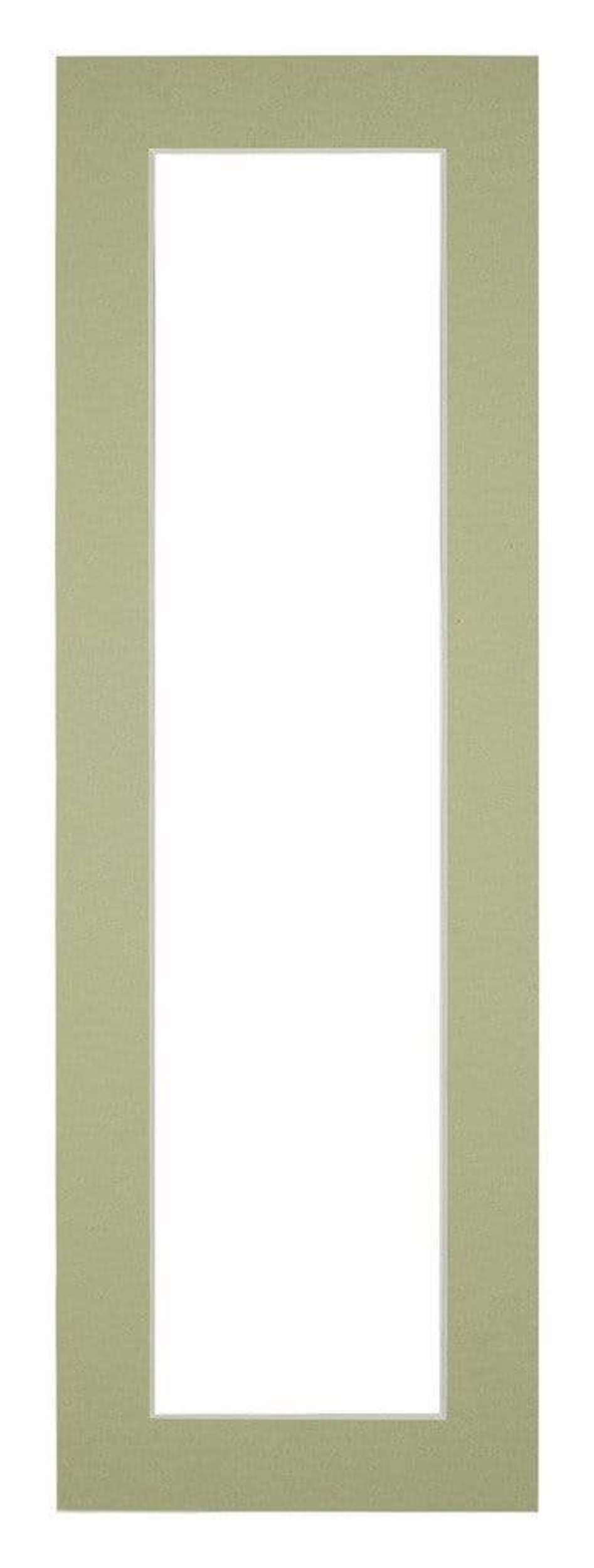Passe Partout 20x60cm Carton Mint Green Edge 4cm Straight Front | Yourdecoration.com