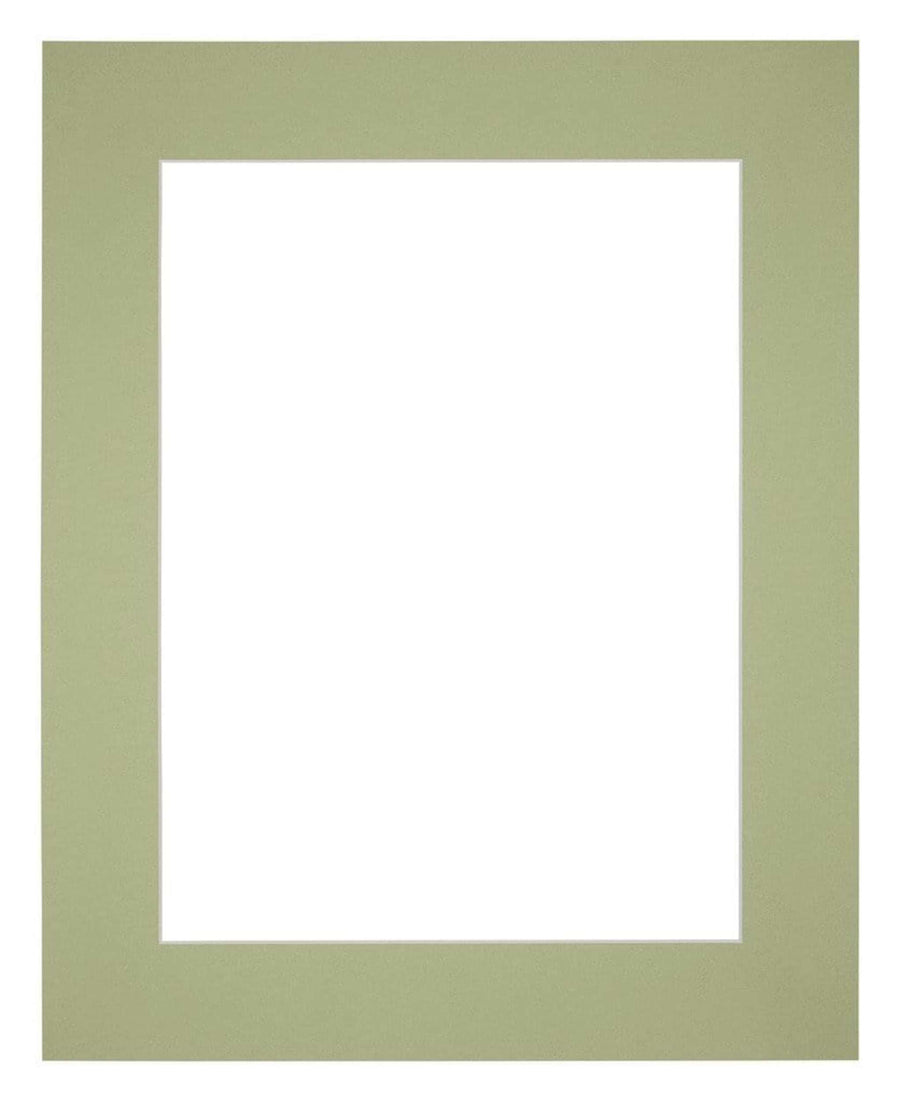Passe Partout 24x30cm Carton Mint Green Edge 6cm Straight Front | Yourdecoration.com