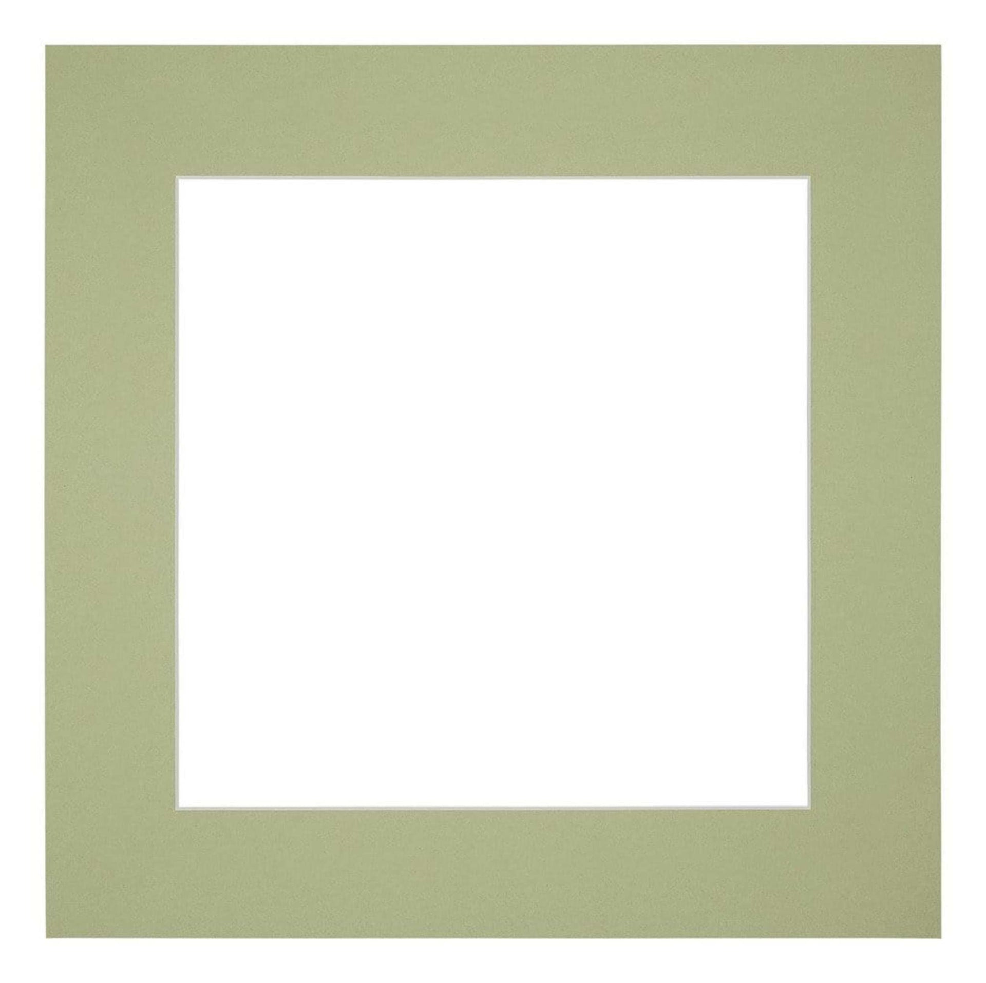 Passe Partout 25x25cm Carton Mint Green Edge 6cm Straight Front | Yourdecoration.com