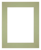 Passe Partout 25x30cm Carton Mint Green Edge 6cm Straight Front | Yourdecoration.com