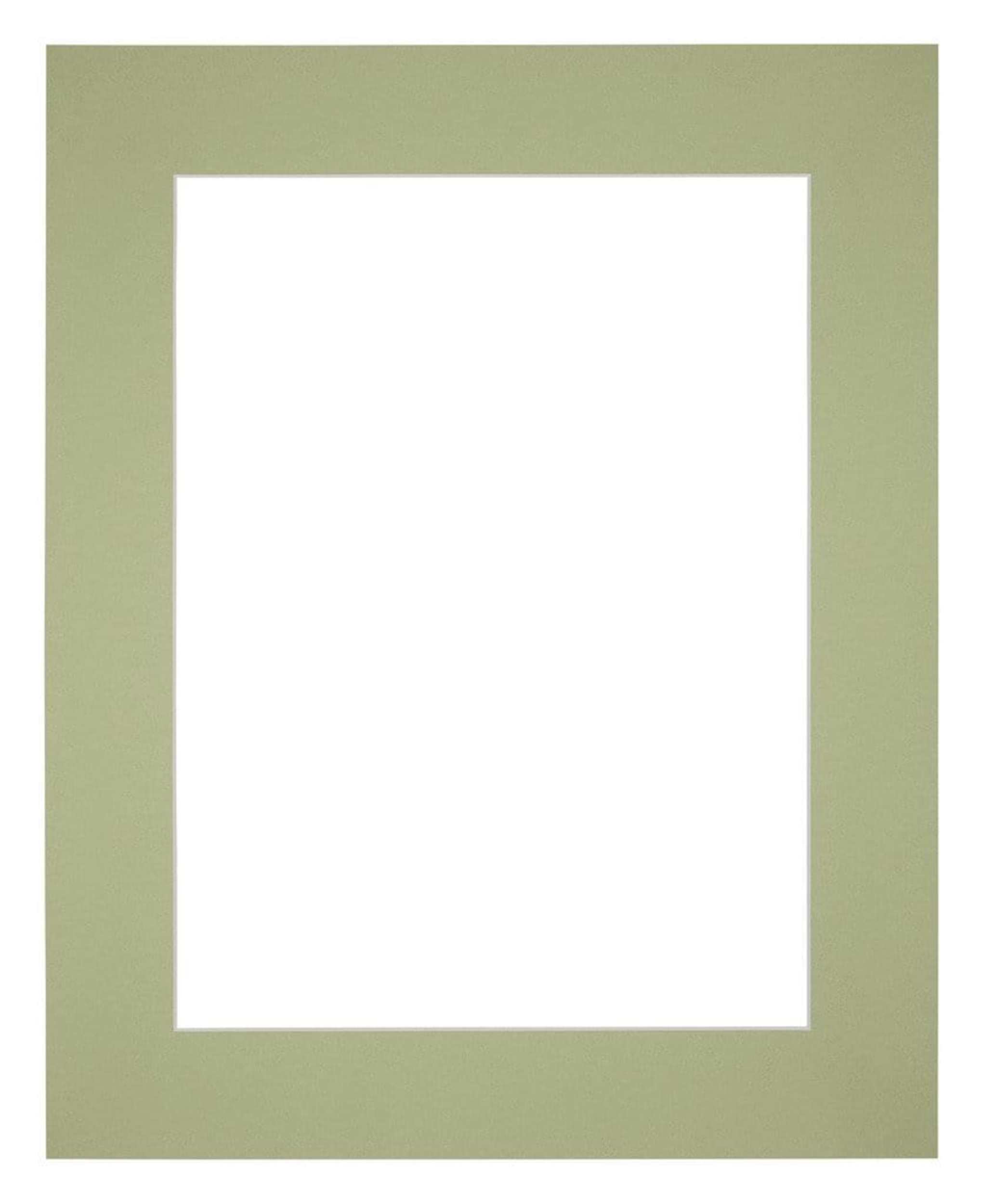 Passe Partout 25x30cm Carton Mint Green Edge 6cm Straight Front | Yourdecoration.com