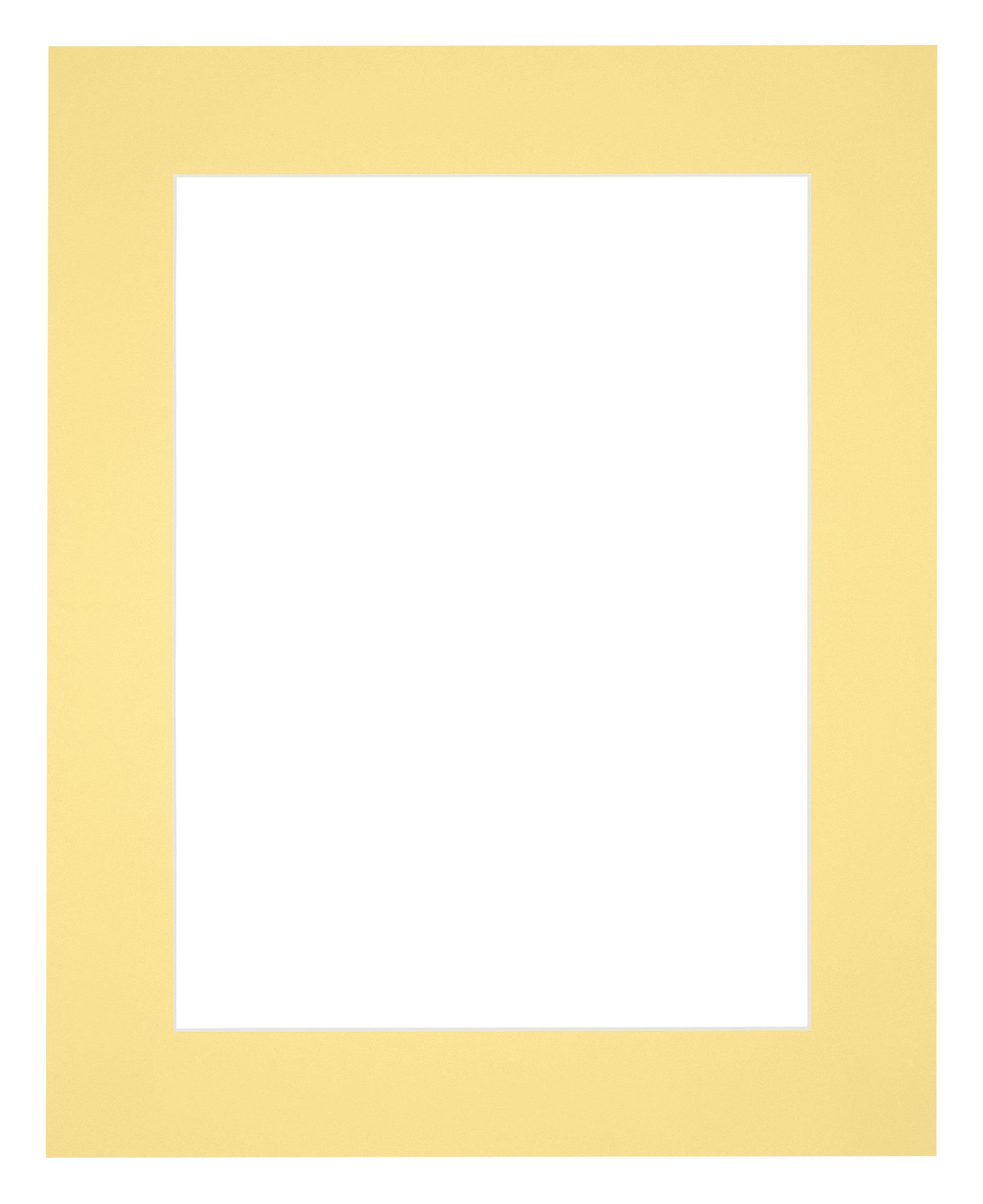 Passe Partout 25x30cm Carton Yellow Edge 6cm Straight Front | Yourdecoration.com