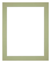 Passe Partout 28x35cm Carton Mint Green Edge 4cm Straight Front | Yourdecoration.com