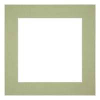 Passe Partout 30x30cm Carton Mint Green Edge 6cm Straight Front | Yourdecoration.com