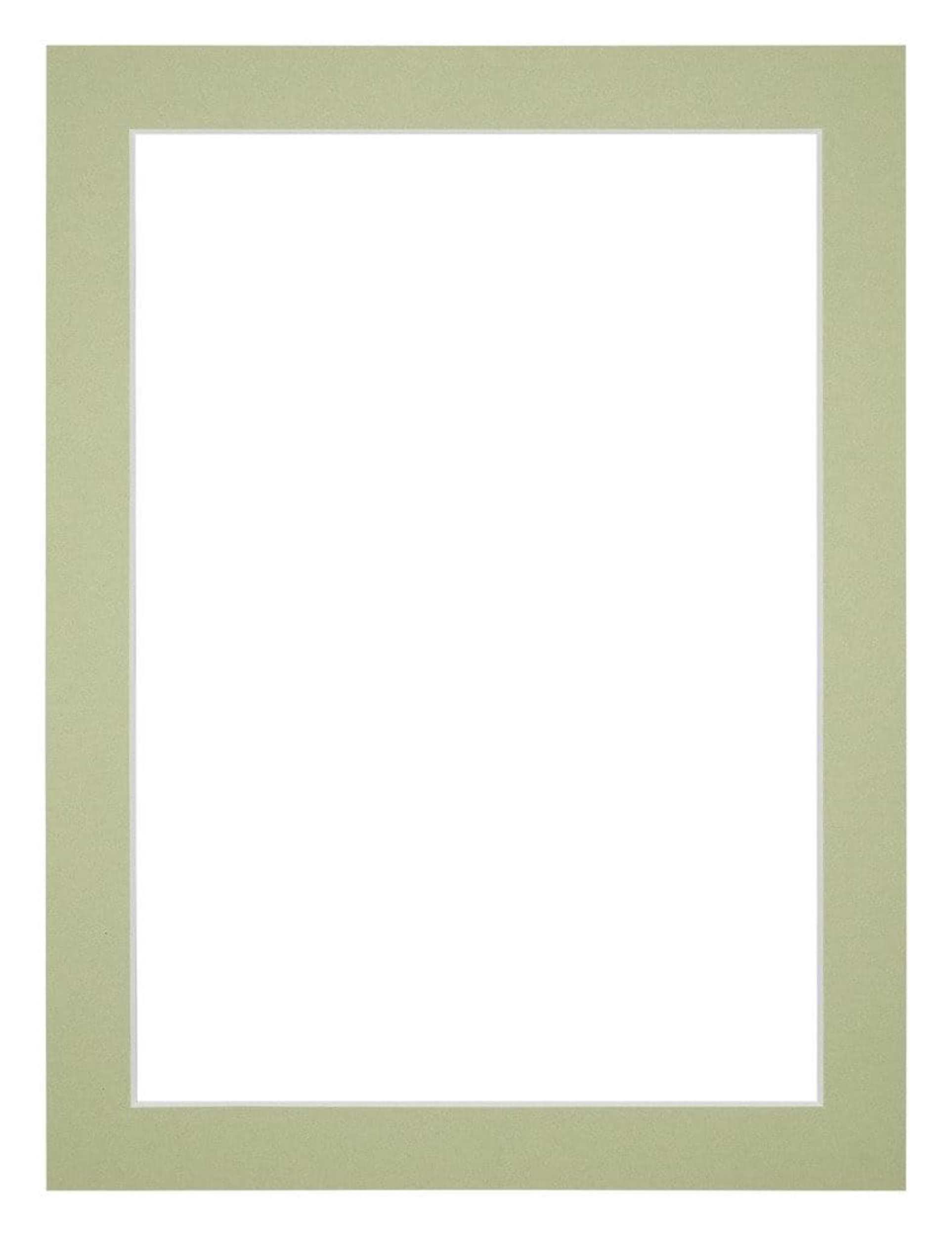 Passe Partout 30x40cm Carton Mint Green Edge 3cm Straight Front | Yourdecoration.com