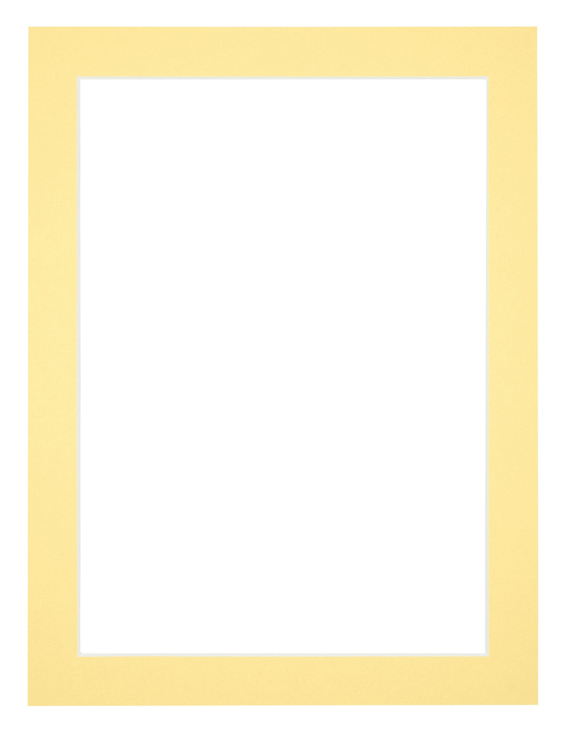 Passe Partout 30x40cm Carton Yellow Edge 3cm Straight Front | Yourdecoration.com