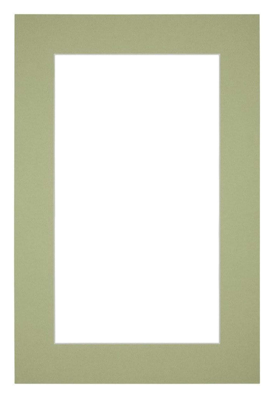 Passe Partout 30x45cm Carton Mint Green Edge 5cm Straight Front | Yourdecoration.com