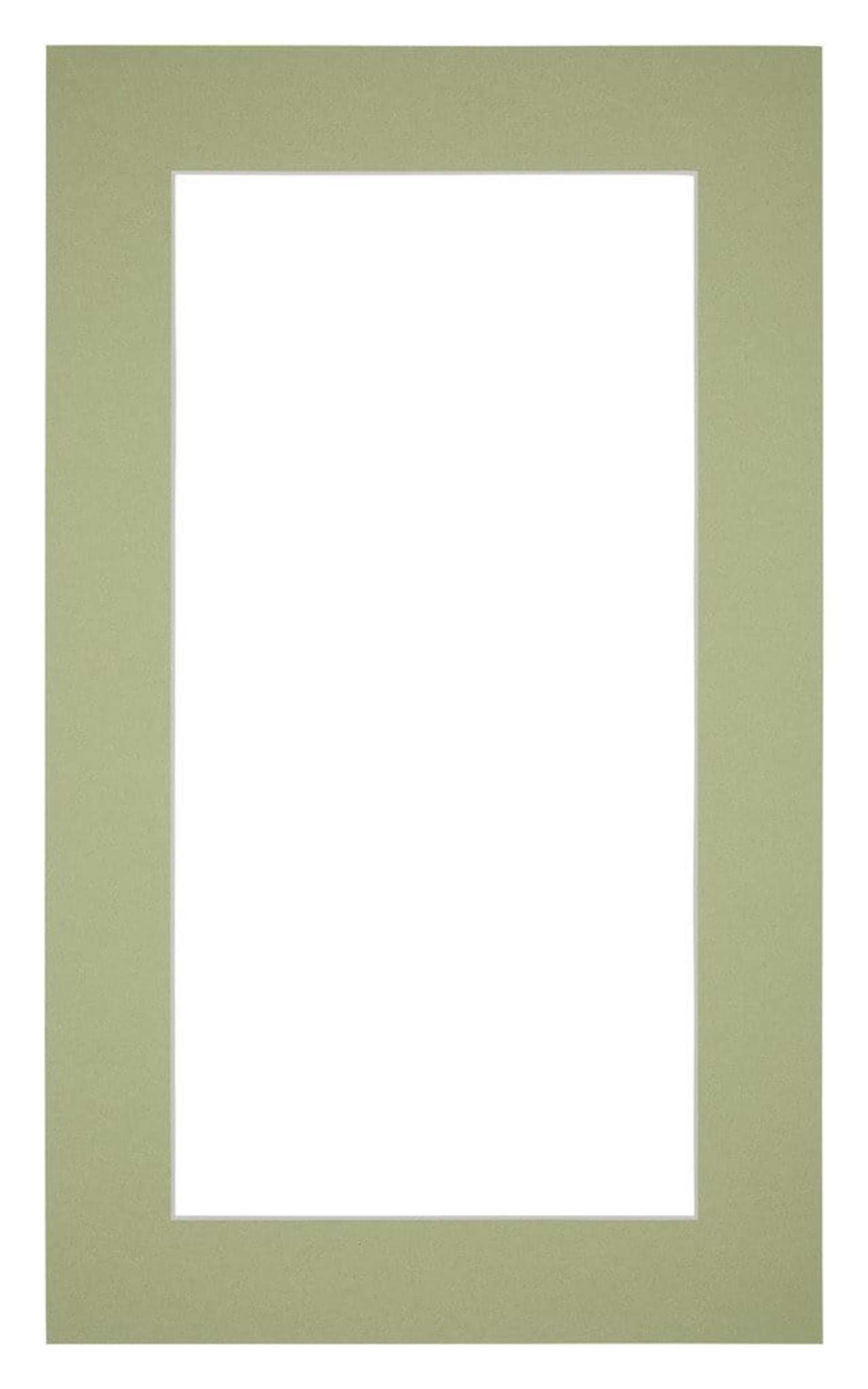 Passe Partout 30x50cm Carton Mint Green Edge 5cm Straight Front | Yourdecoration.com
