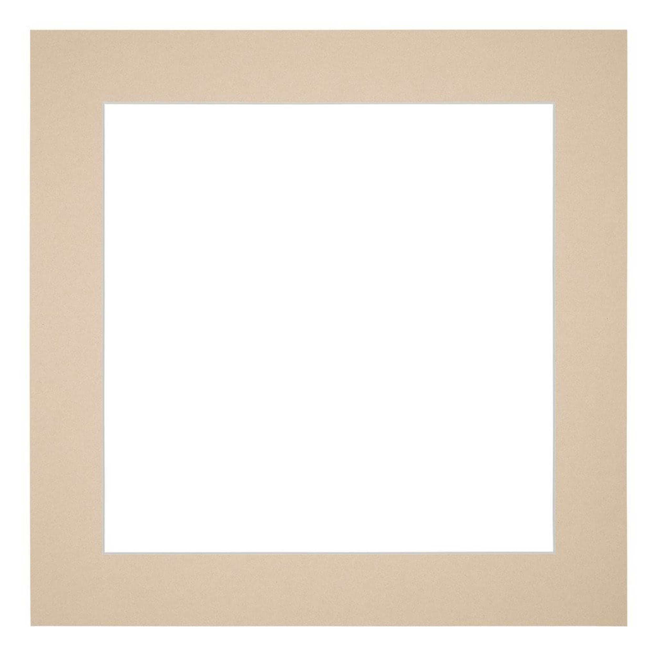 Passe Partout 35x35cm Carton Beige Edge 5cm Straight Front | Yourdecoration.com