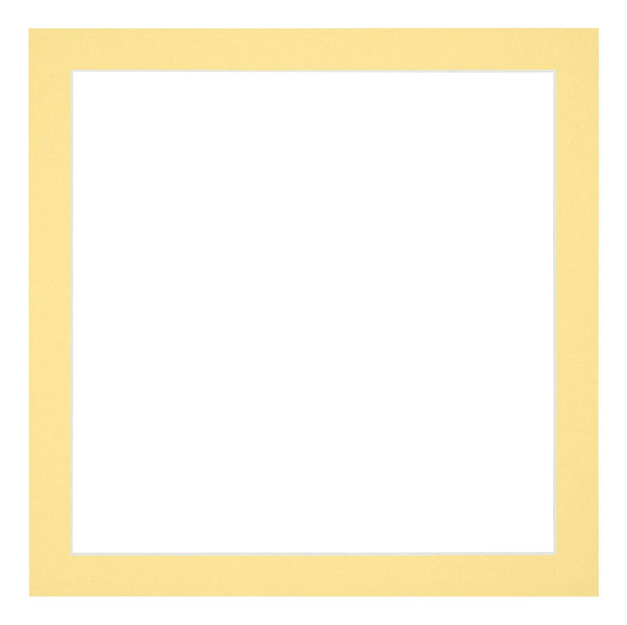 Passe Partout 35x35cm Carton Yellow Edge 3cm Straight Front | Yourdecoration.com