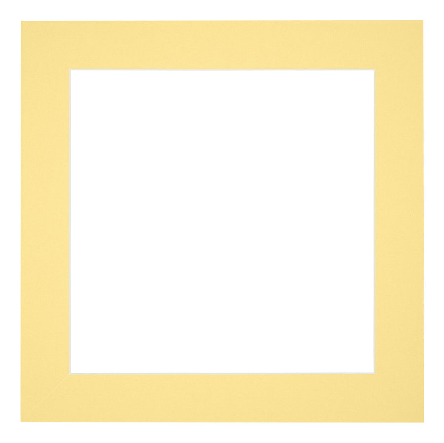 Passe Partout 35x35cm Carton Yellow Edge 5cm Straight Front | Yourdecoration.com