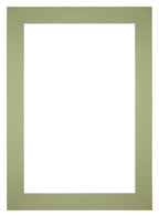 Passe Partout 35x50cm Carton Mint Green Edge 6cm Straight Front | Yourdecoration.com