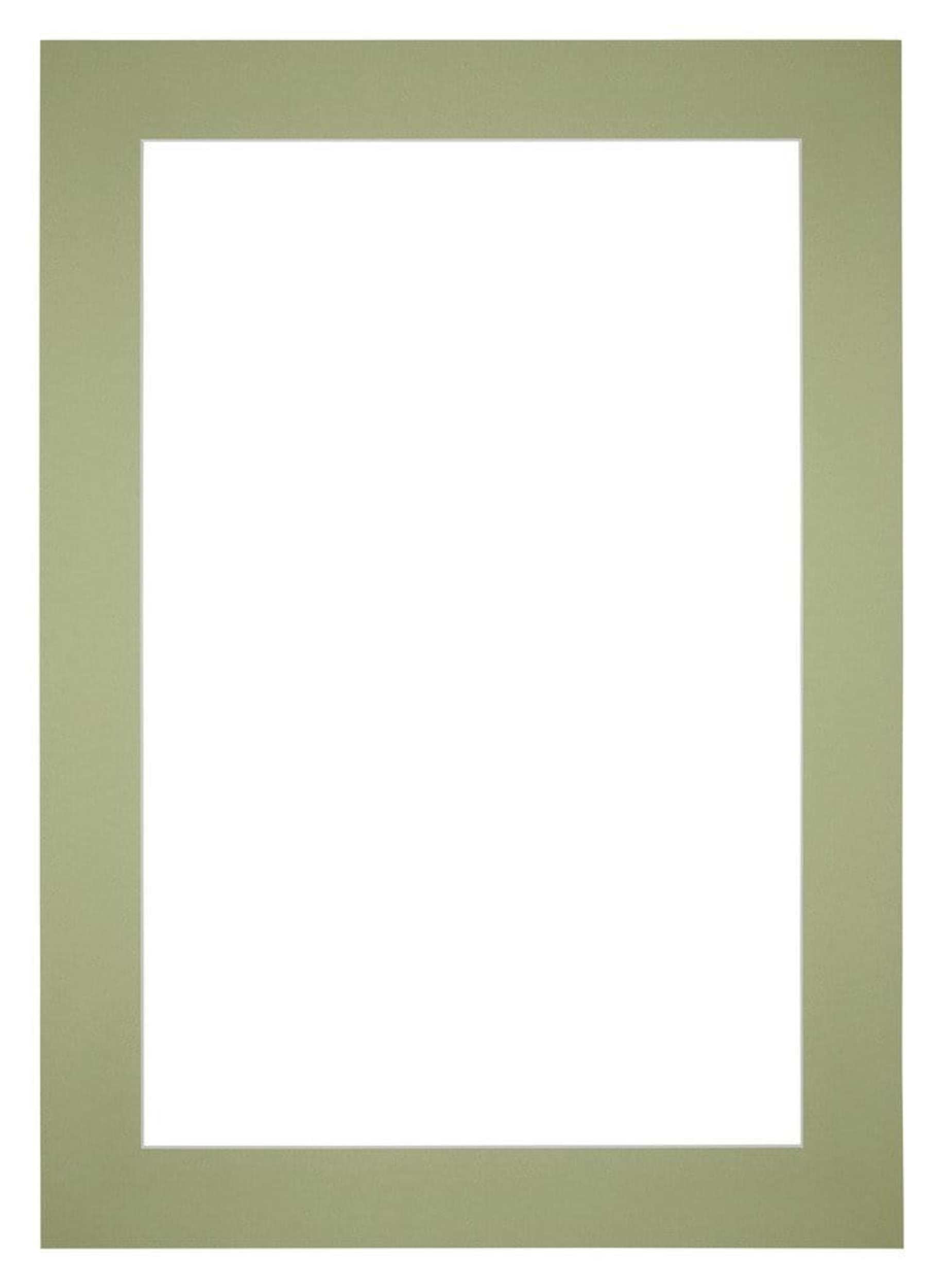 Passe Partout 35x50cm Carton Mint Green Edge 6cm Straight Front | Yourdecoration.com