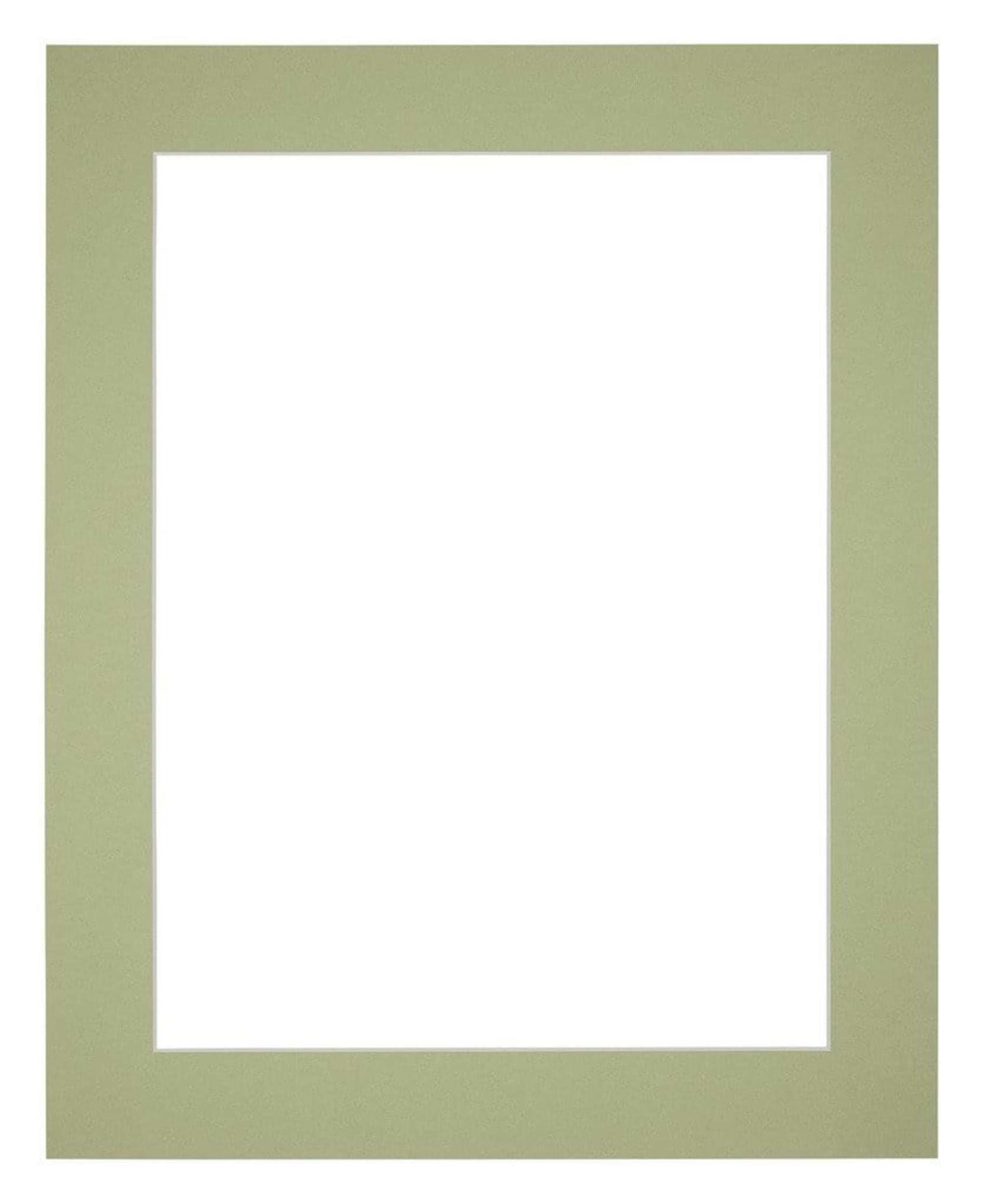 Passe Partout 40x50cm Carton Mint Green Edge 5cm Straight Front | Yourdecoration.com