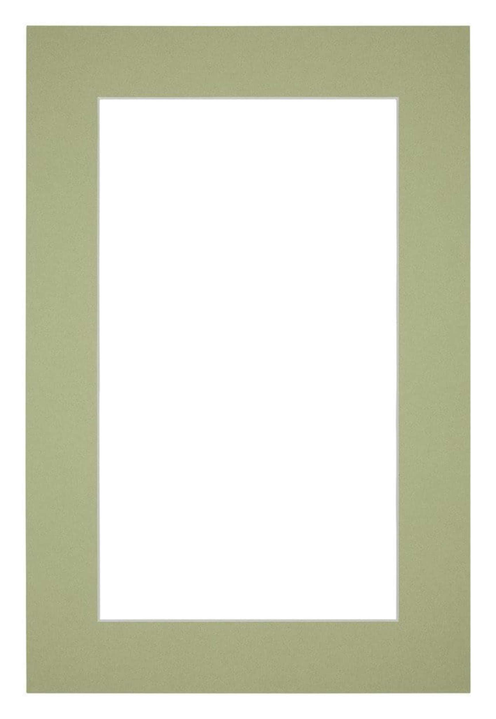 Passe Partout 40x60cm Carton Mint Green Edge 5cm Straight Front | Yourdecoration.com