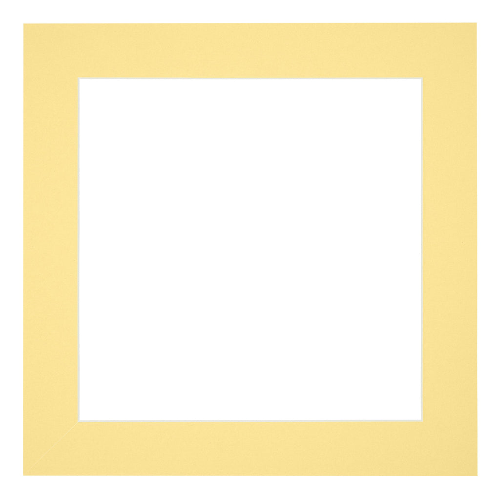 Passe Partout 45x45cm Carton Yellow Edge 5cm Straight Front | Yourdecoration.com