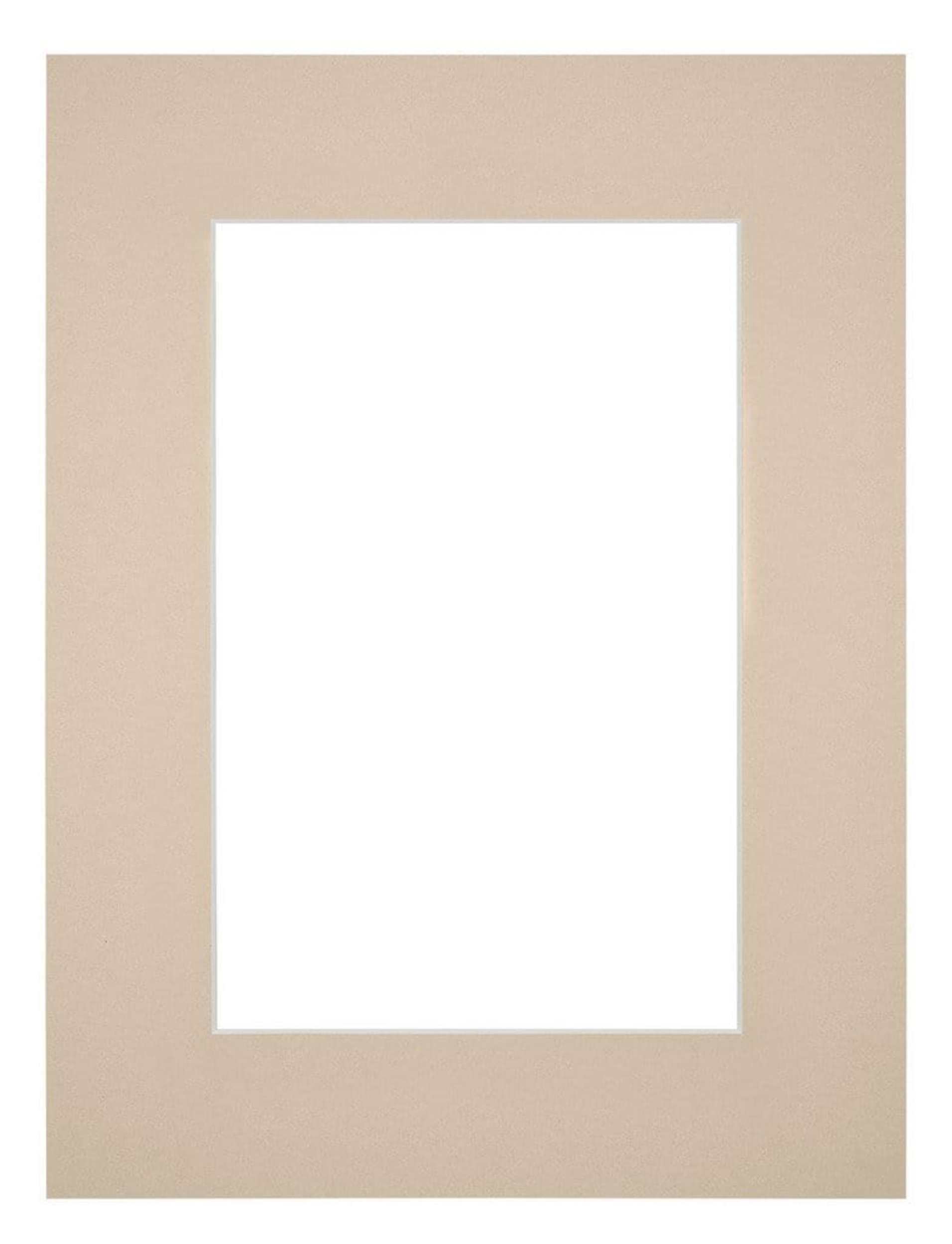 Passe Partout 45x60cm Carton Beige Edge 6cm Straight Front | Yourdecoration.com