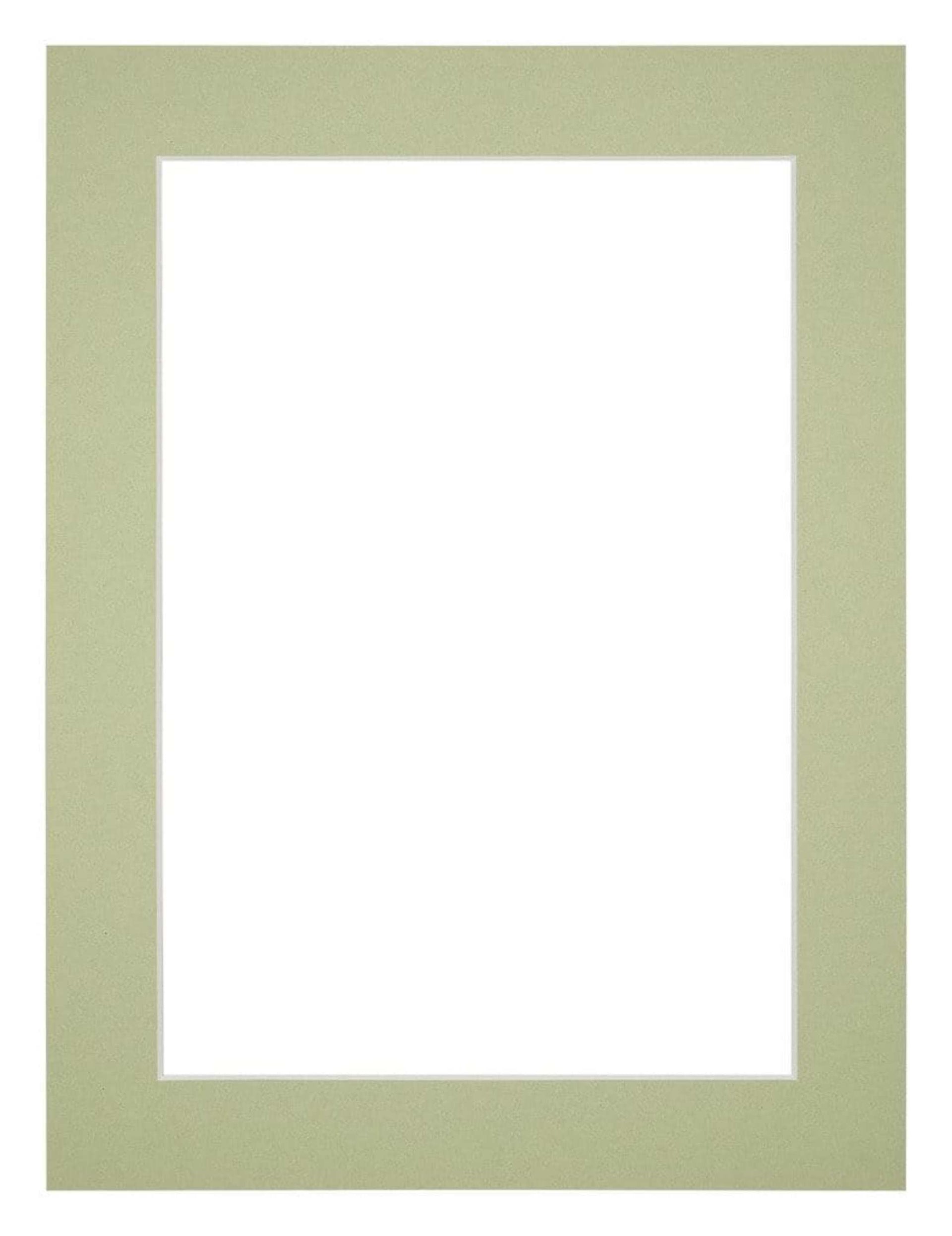 Passe Partout 45x60cm Carton Mint Green Edge 4cm Straight Front | Yourdecoration.com