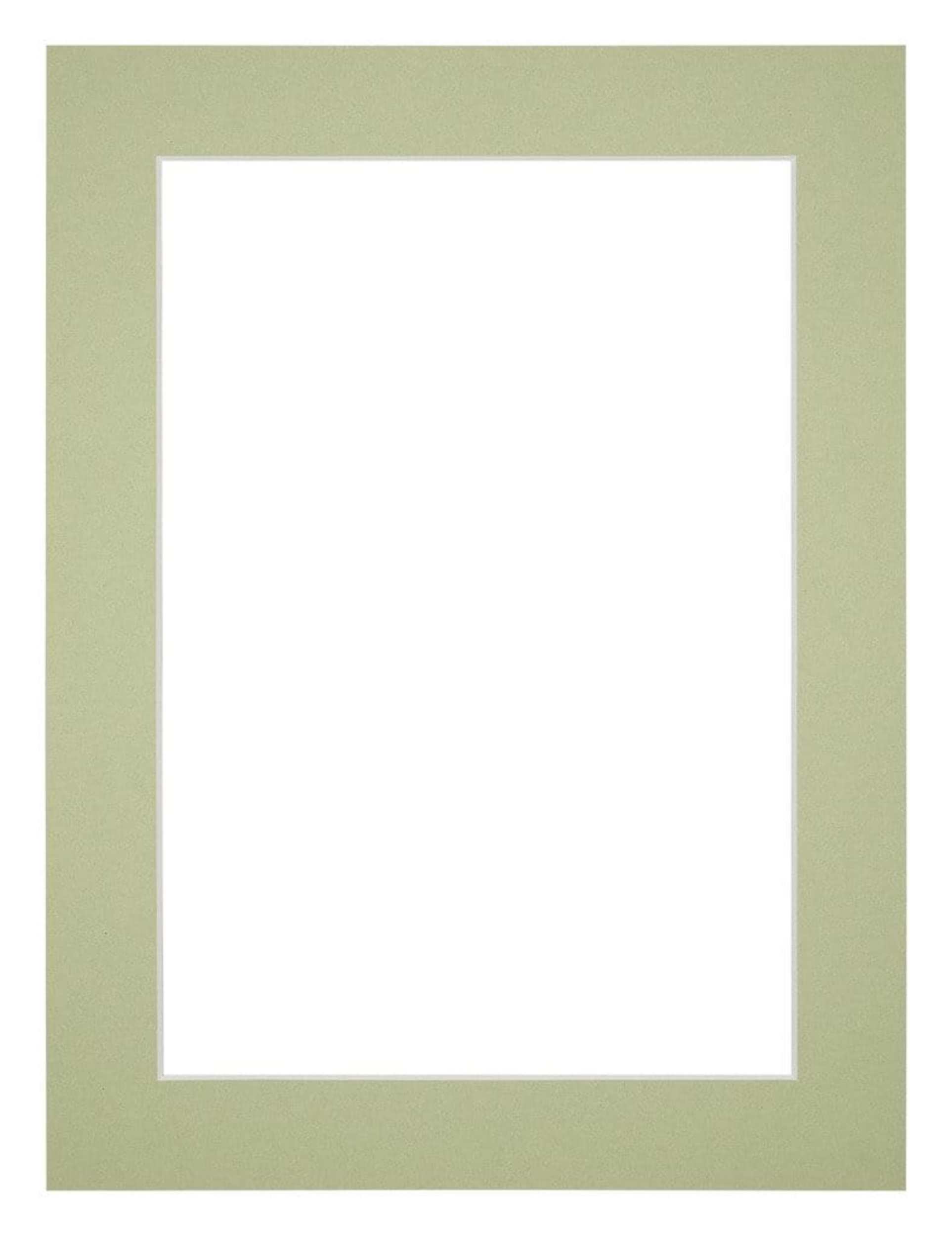 Passe Partout 45x60cm Carton Mint Green Edge 4cm Straight Front | Yourdecoration.com