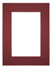 Passe Partout 45x60cm Carton Wine Red Edge 6cm Straight Front | Yourdecoration.com