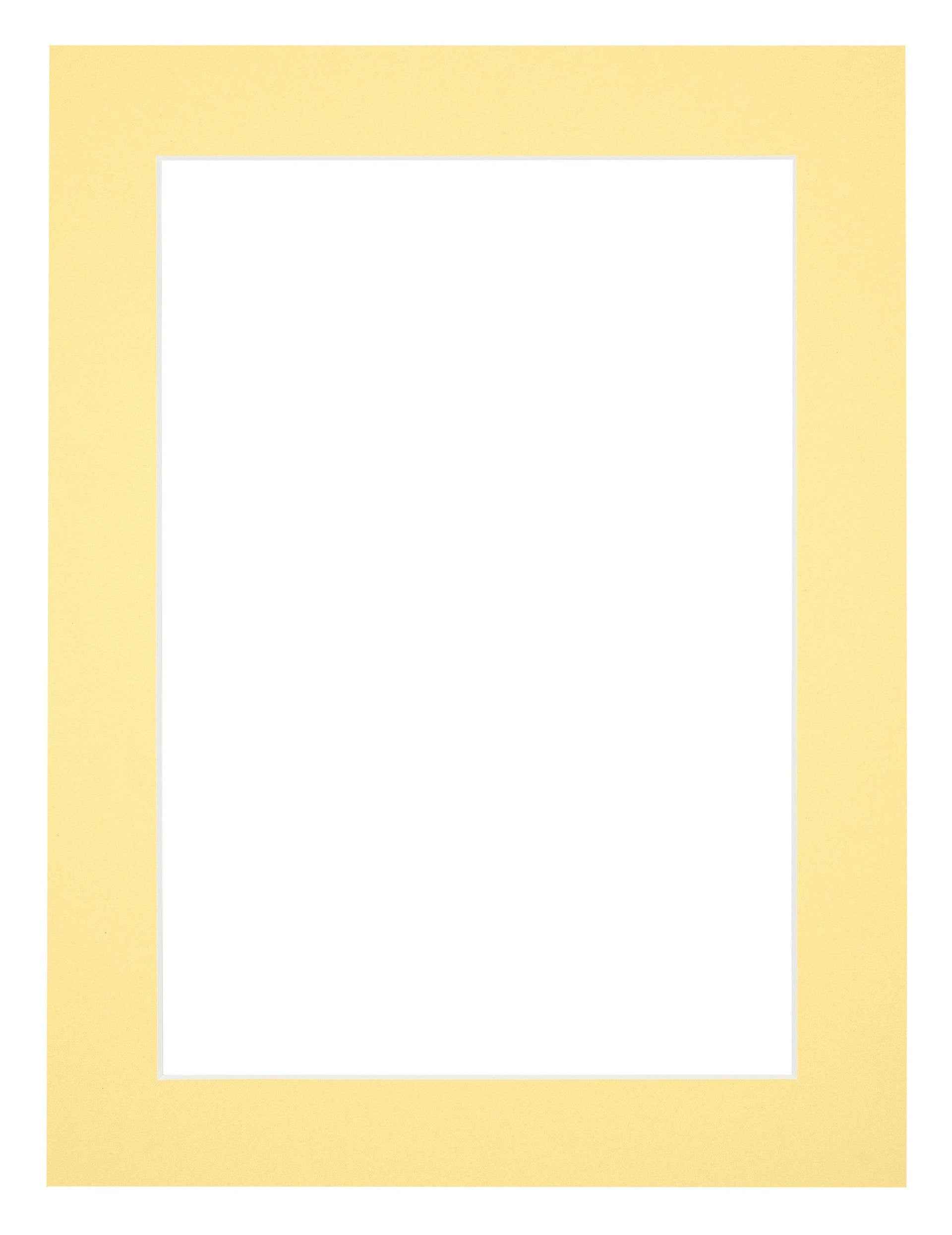 Passe Partout 45x60cm Carton Yellow Edge 4cm Straight Front | Yourdecoration.com