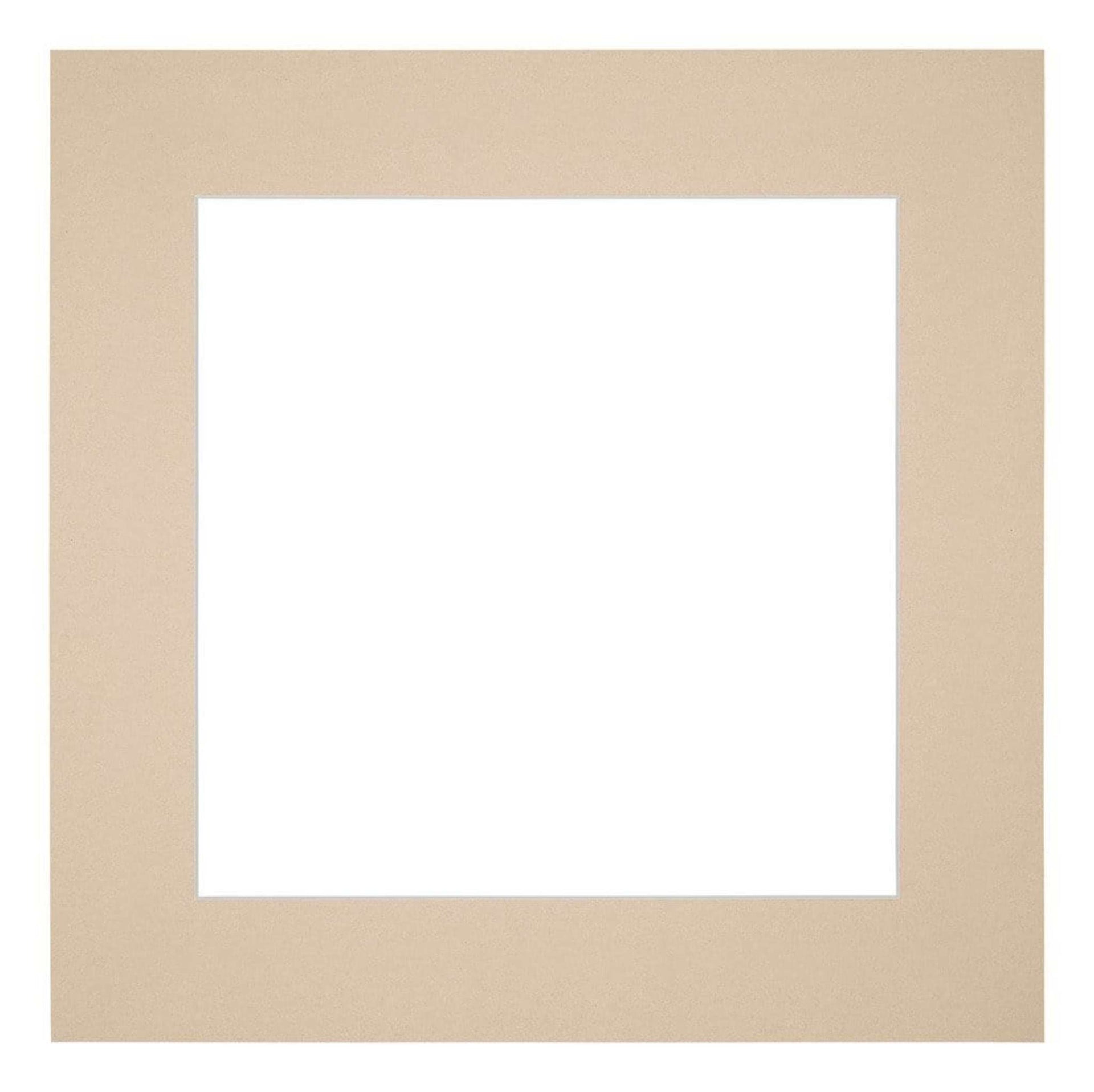 Passe Partout 50x50cm Carton Beige Edge 6cm Straight Front | Yourdecoration.com