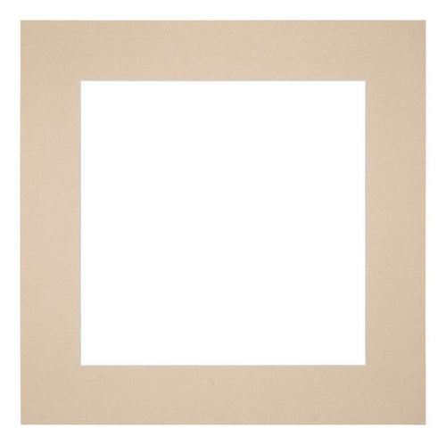 Passe Partout 50x50cm Carton Beige Edge 6cm Straight Front | Yourdecoration.com