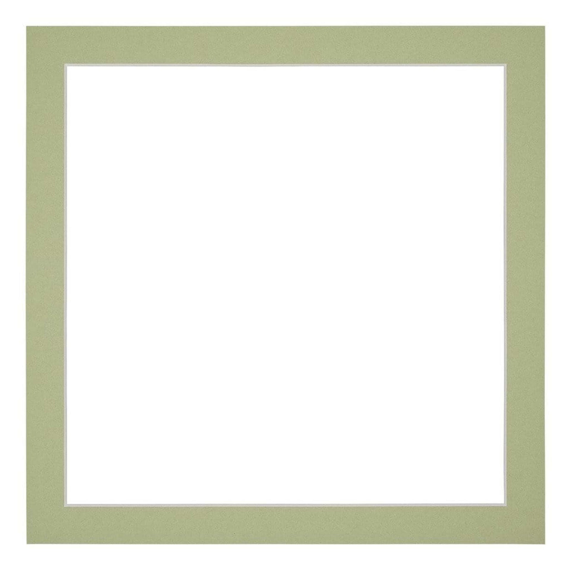 Passe Partout 50x50cm Carton Mint Green Edge 3cm Straight Front | Yourdecoration.com