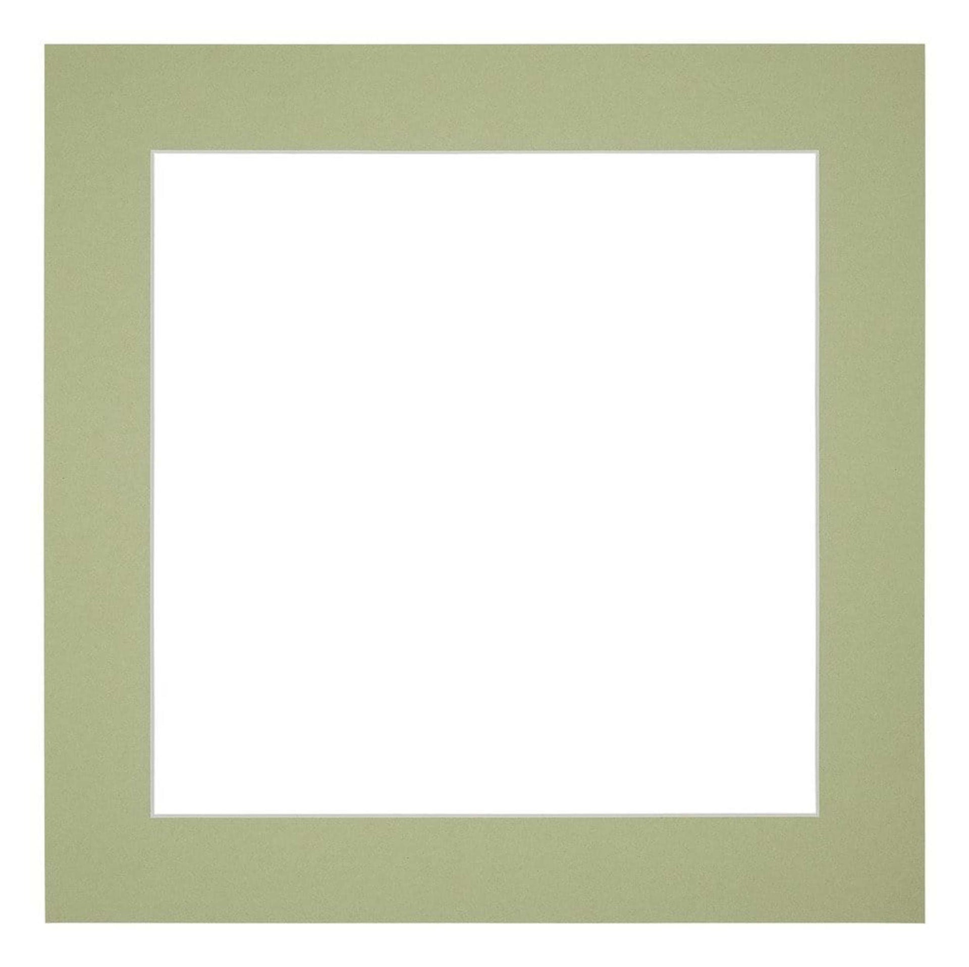 Passe Partout 50x50cm Carton Mint Green Edge 5cm Straight Front | Yourdecoration.com