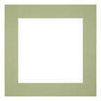 Passe Partout 50x50cm Carton Mint Green Edge 6cm Straight Front | Yourdecoration.com