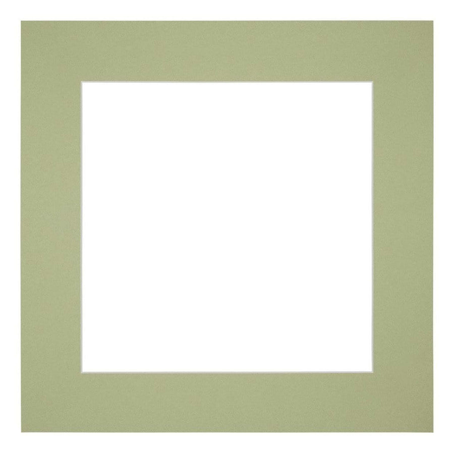 Passe Partout 50x50cm Carton Mint Green Edge 6cm Straight Front | Yourdecoration.com