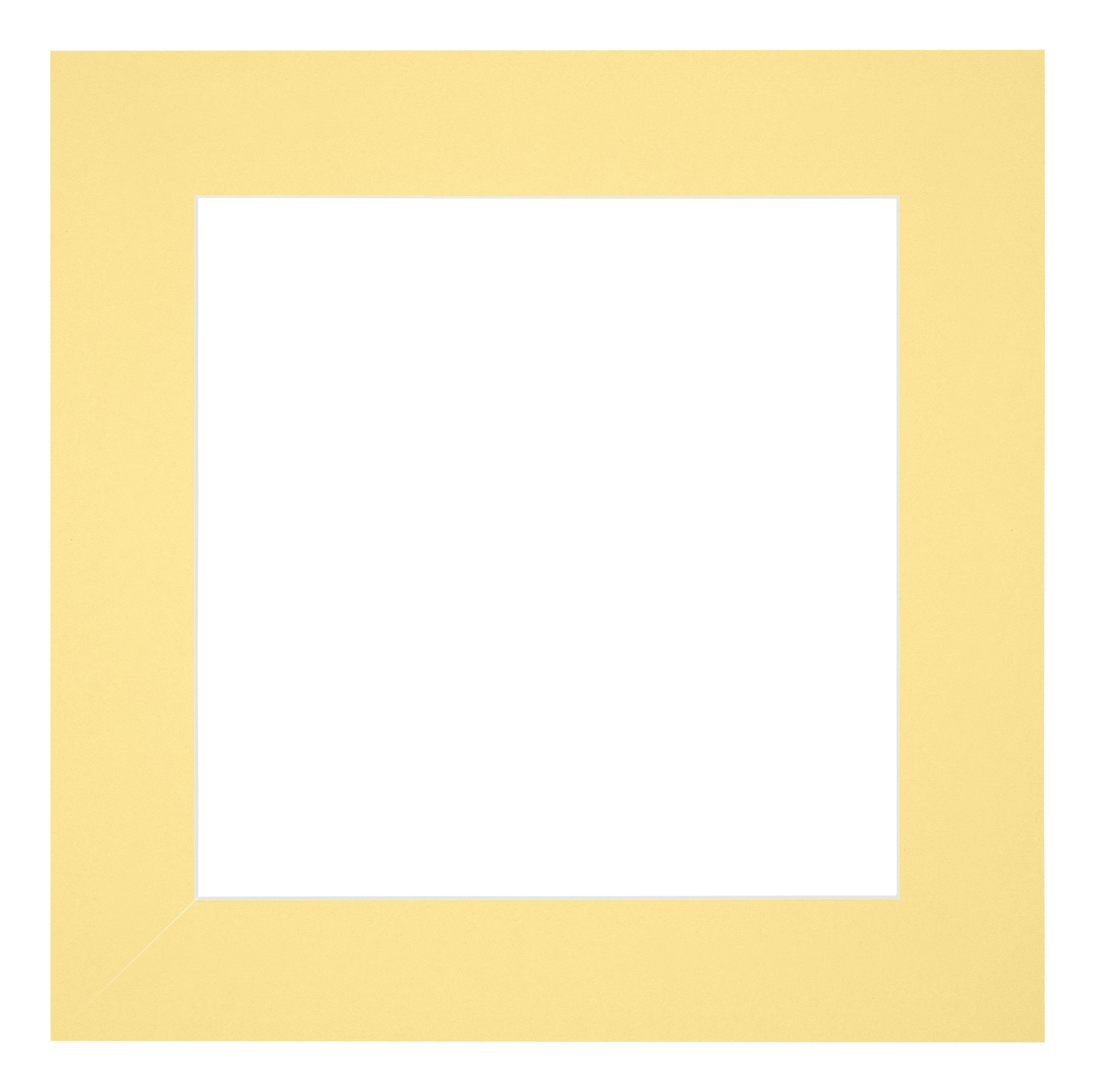 Passe Partout 50x50cm Carton Yellow Edge 6cm Straight Front | Yourdecoration.com