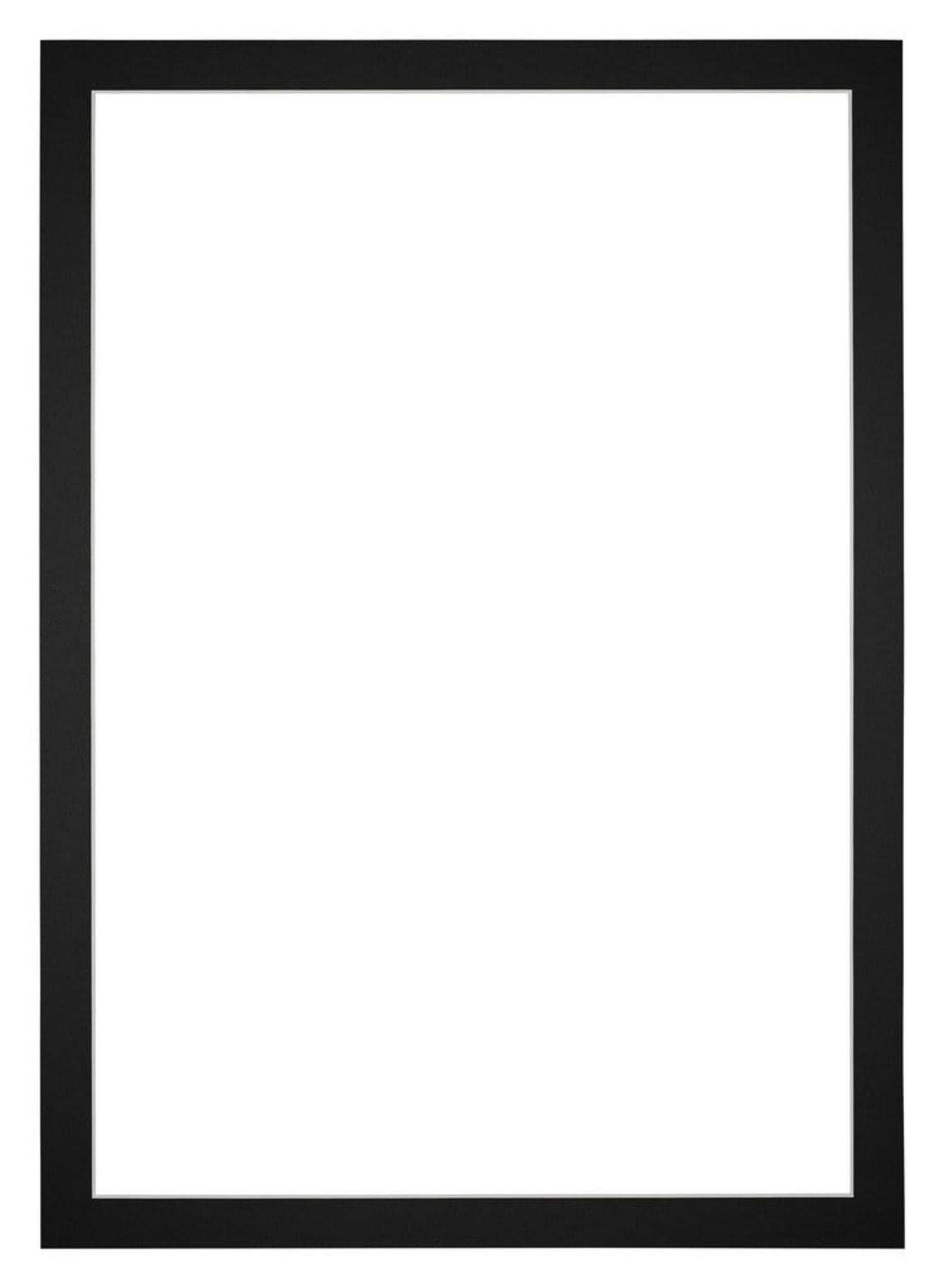 Passe Partout 50x70cm Carton Black Edge 3cm Straight Front | Yourdecoration.com